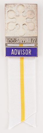 Lot #3200 Sapporo 1972 Winter Olympics Advisor Badge and ID Card Issued to a Soviet Delegate - Image 1