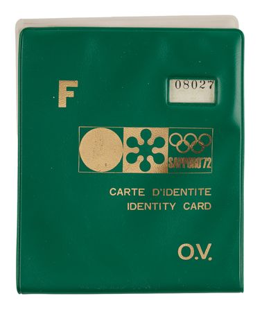 Lot #3200 Sapporo 1972 Winter Olympics Advisor Badge and ID Card Issued to a Soviet Delegate - Image 7