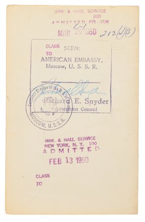 Lot #3329 Squaw Valley 1960 Winter Olympics Identity Card - Image 3