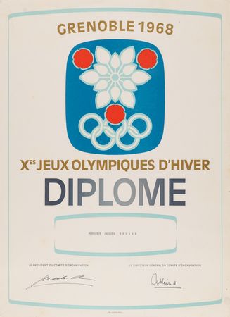 Lot #3303 Olympic Summer and Winter (6) Diplomas — Seoul (1988), Moscow (1980), Montreal (1976), and Grenoble (1968) - Image 5