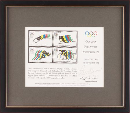 Lot #3274 Jesse Owens Signed Philatelic Souvenir