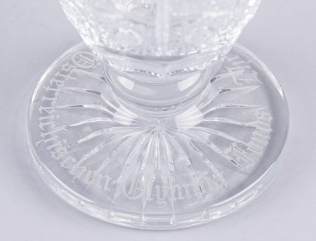 Lot #3276 Berlin 1936 Summer Olympics Crystal Pokal for the Boxing Tournament - Image 6