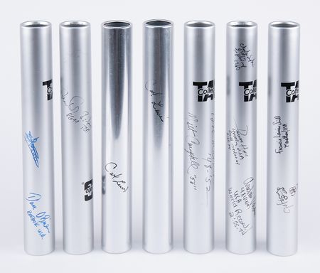 Lot #3256 Olympic Athletes (7) Signed Batons