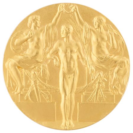 Lot #3059 Stockholm 1912 Olympics Gold Winner's