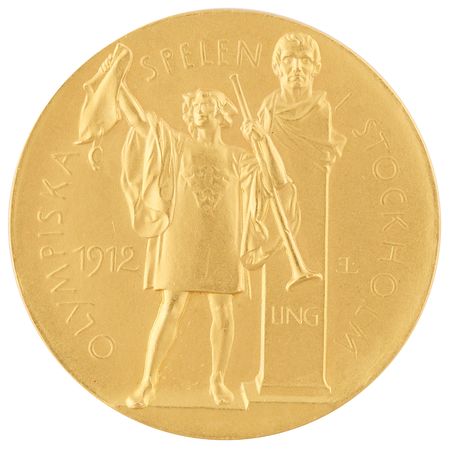 Lot #3059 Stockholm 1912 Olympics Gold Winner's Medal for Shooting (Team Trap) - Image 2