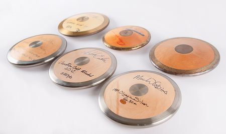 Lot #3250 Olympic Discus and Decathlon Medalists (6) Signed Discuses - Image 3