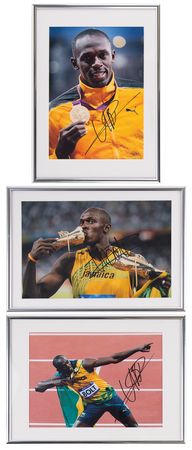 Lot #3258 Usain Bolt (3) Signed Photographs