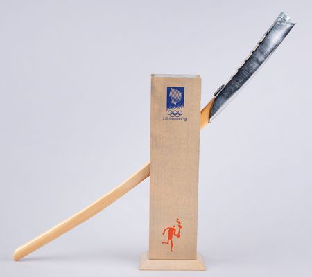 Lot #3291 Lillehammer 1994 and Beijing 2008 Miniature Souvenir Olympic Torches - Image 2