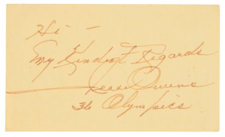 Lot #3248 Jesse Owens Signature