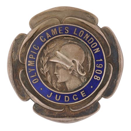 Lot #3140 London 1908 Olympics Judge Badge