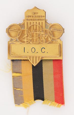 Lot #3166 Los Angeles 1932 Summer Olympics International Olympic Committee Badge - Image 1