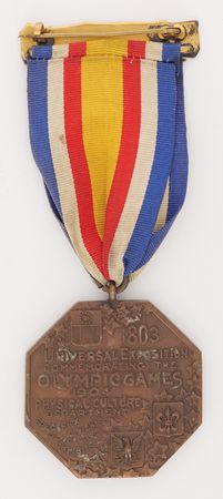 Lot #3107 St. Louis 1904 Olympics Honorary Official Participation Medal/Badge - Image 2