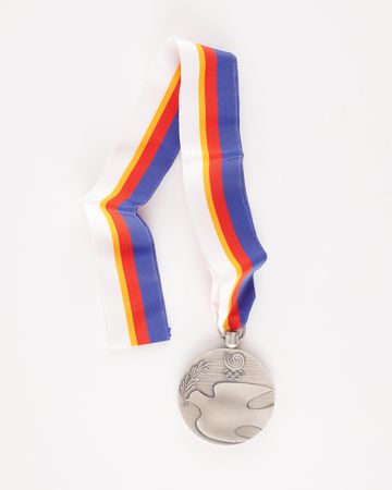 Lot #3091 Seoul 1988 Summer Olympics Silver Winner's Medal for Men's Football - Image 2