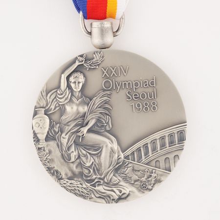Lot #3091 Seoul 1988 Summer Olympics Silver Winner's Medal for Men's Football - Image 3