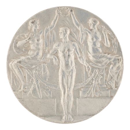 Lot #3060 Stockholm 1912 Olympics Silver Winner's