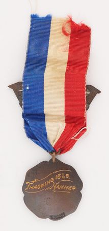 Lot #3051 St. Louis 1904 Olympics Bronze AAU Winner's Medal for 16-Pound Hammer Throw - Image 2