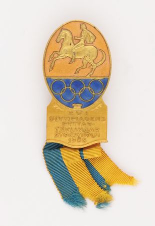 Lot #3177 Stockholm 1956 Summer Olympics Organizing Committee Badge - Image 1