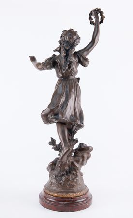 Lot #3265 Paris 1900 Olympics Bronze Presentation Trophy Awarded to IOC Founder Ferenc Kemény by Pierre de Coubertin (1904) - Image 2
