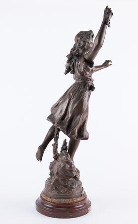 Lot #3265 Paris 1900 Olympics Bronze Presentation Trophy Awarded to IOC Founder Ferenc Kemény by Pierre de Coubertin (1904) - Image 3