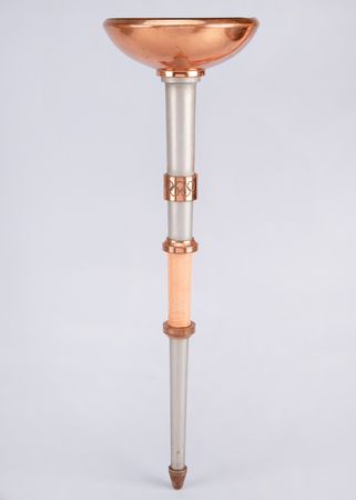 Lot #3011 Mexico City 1968 Summer Olympics Rare ‘Type 6’ Torch with Spanish Torch Relay Participation Medal - Image 2