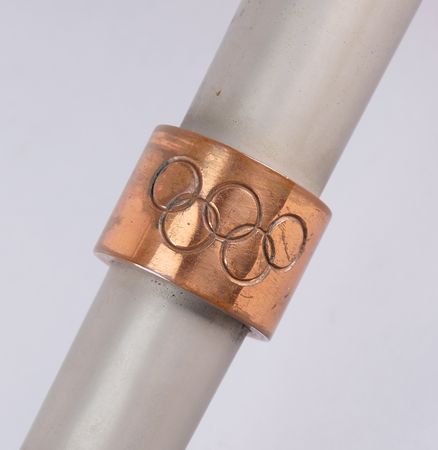 Lot #3011 Mexico City 1968 Summer Olympics Rare ‘Type 6’ Torch with Spanish Torch Relay Participation Medal - Image 7