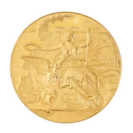 Lot #3104 Athens 1896 Olympics Gilt Bronze