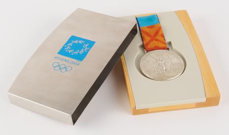 Lot #3097 Athens 2004 Summer Olympics Silver Winner's Medal for Taekwondo - Image 6