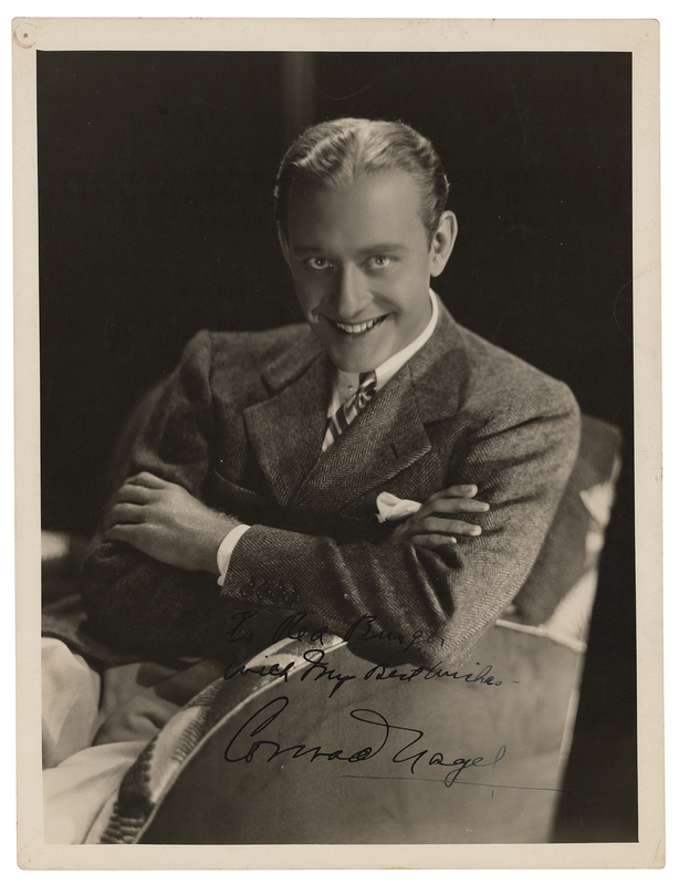 Lot 669 Conrad Nagel Oversized Signed Photograph