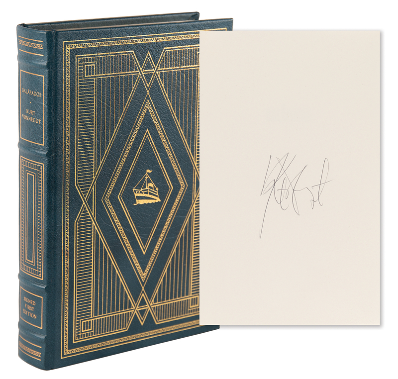Lot 366 Kurt Vonnegut Signed Book - Galapagos