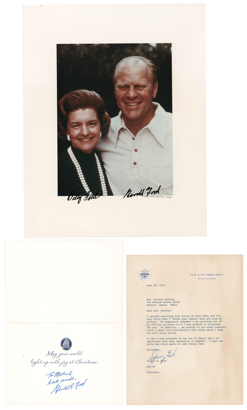 Lot 120 Gerald and Betty Ford (3) Signed Items