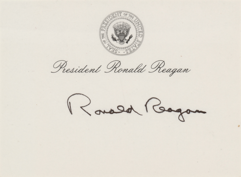 Lot 124 Ronald Reagan Signature