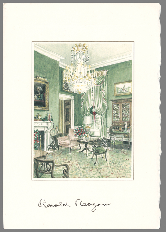 Lot 125 Ronald Reagan Signed White House Christmas Card (1983)