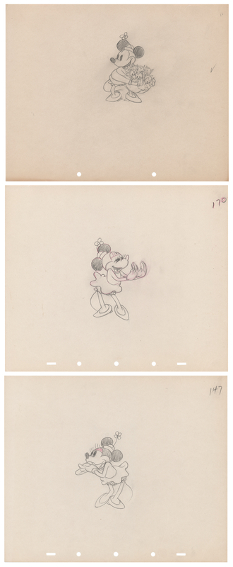 Lot 323 Minnie Mouse (3) production drawings