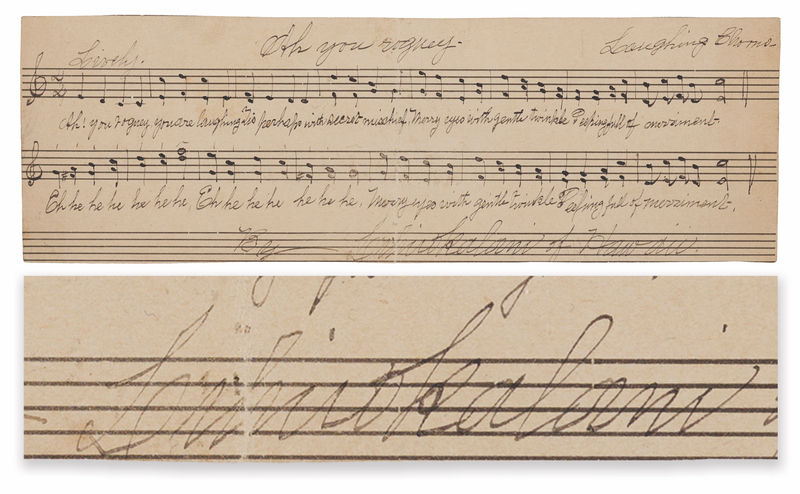Lot 801 Queen Liliuokalani Autograph Musical Quotation Signed