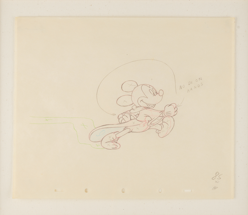 Lot 306 Mickey Mouse production drawing from Fantasia