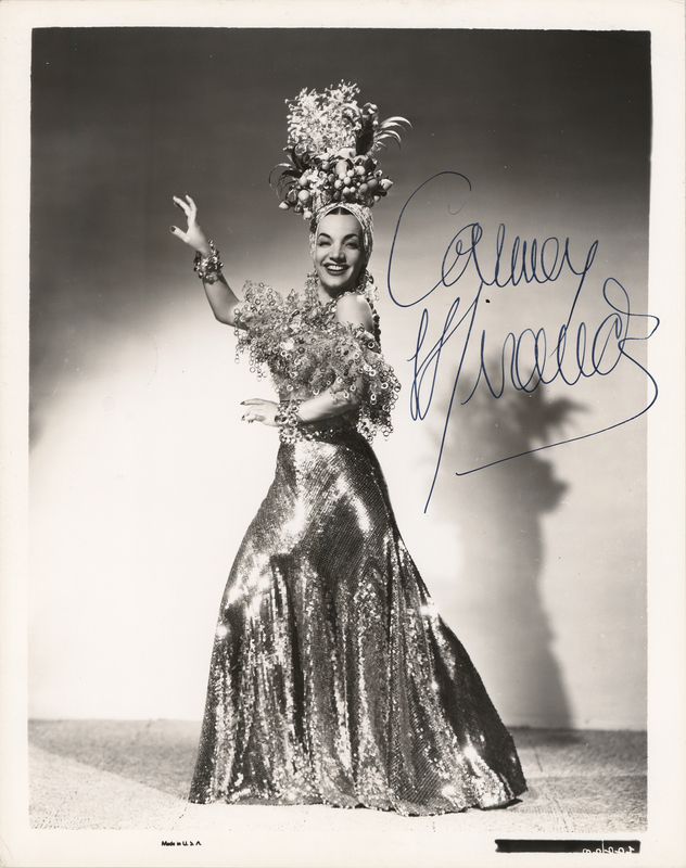 Lot 628 Carmen Miranda Signed Photograph