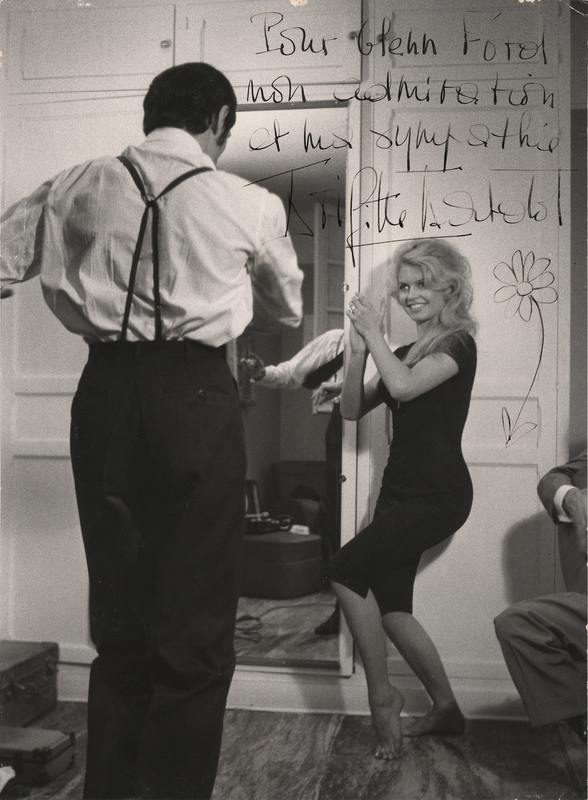 Lot 464 Brigitte Bardot Oversized Signed Photograph to Glenn Ford