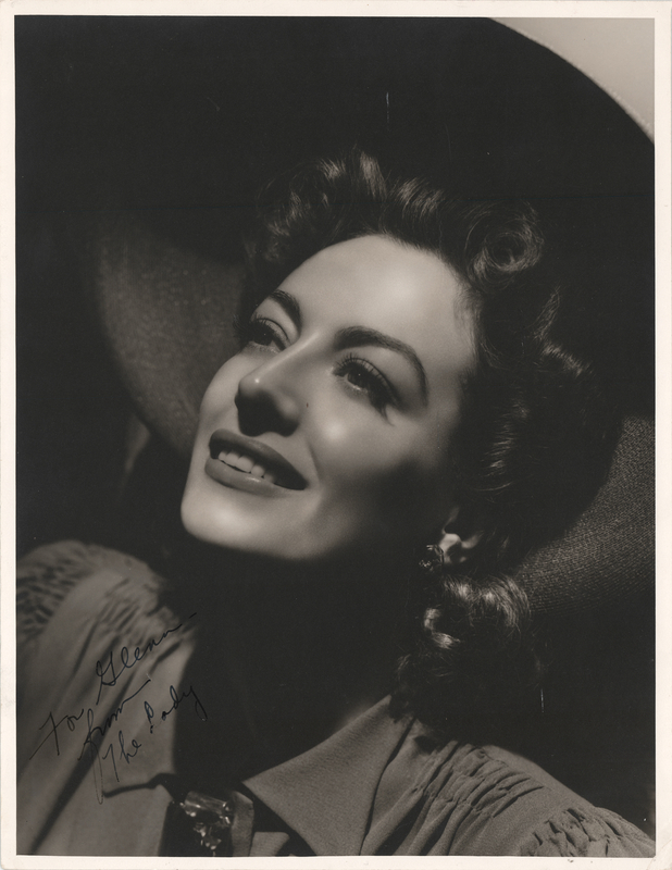 Lot 504 Joan Crawford Oversized Signed Photograph to Glenn Ford