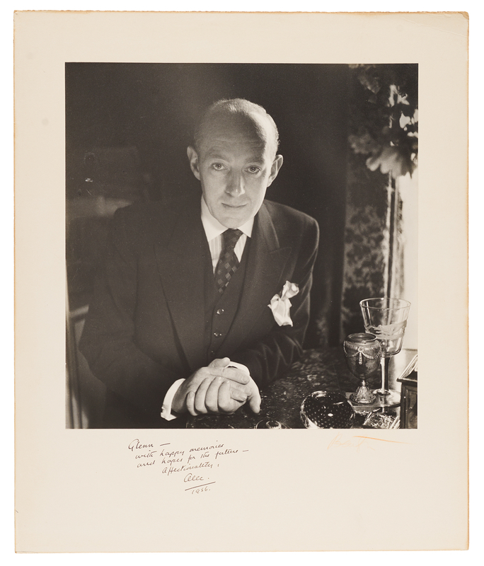 Lot 542 Alec Guinness and Cecil Beaton Oversized Signed Photograph to Glenn Ford