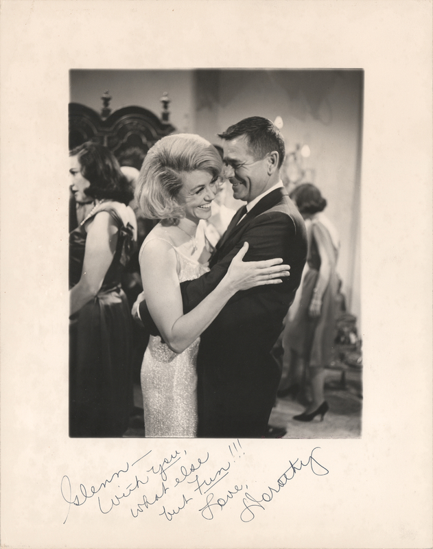 Lot 604 Dorothy Malone Oversized Signed Photograph to Glenn Ford