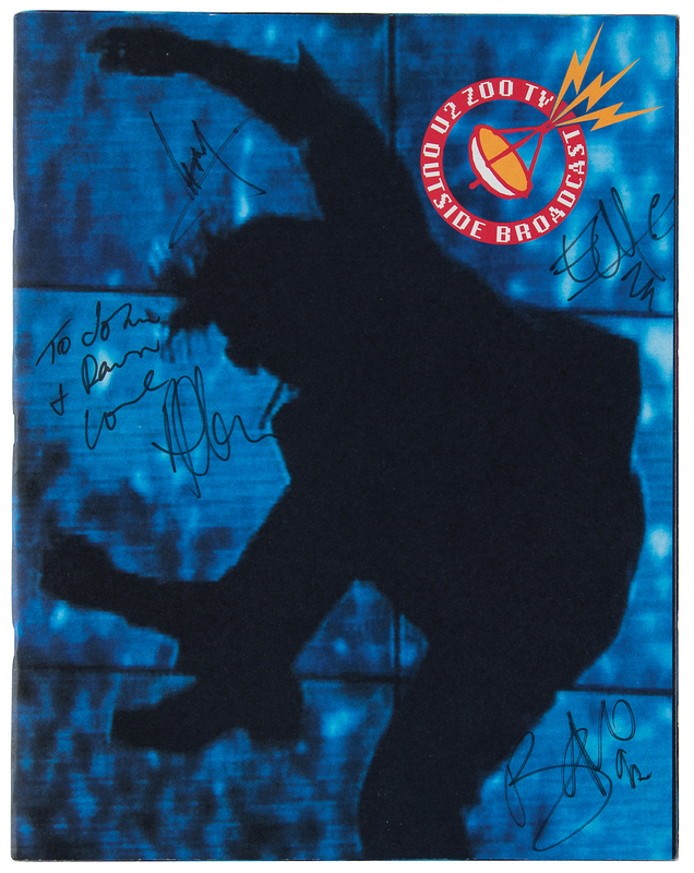 Lot 433 U2 Signed 1992 Tour Program - Zoo TV Tour 'Outside Broadcast'
