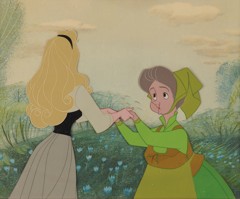 Lot 337 Briar Rose and Fauna production cel from Sleeping Beauty