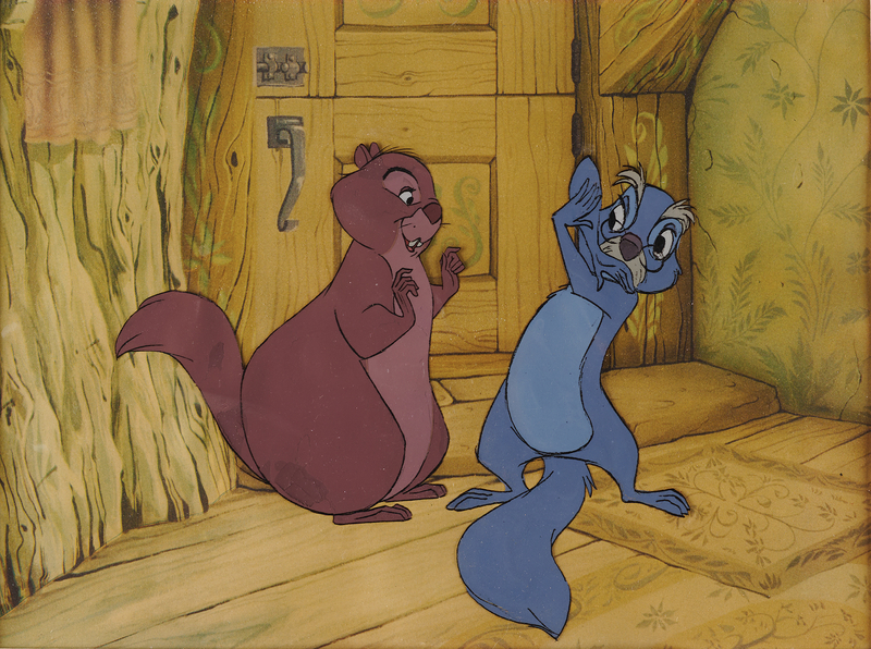 Lot 346 Granny Squirrel and Merlin production cel from The Sword in the Stone