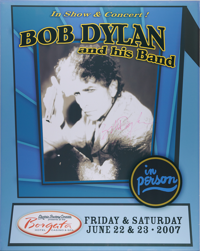 Lot 405 Bob Dylan Signed 2007 Atlantic City Concert Poster (32˝ x 40˝)