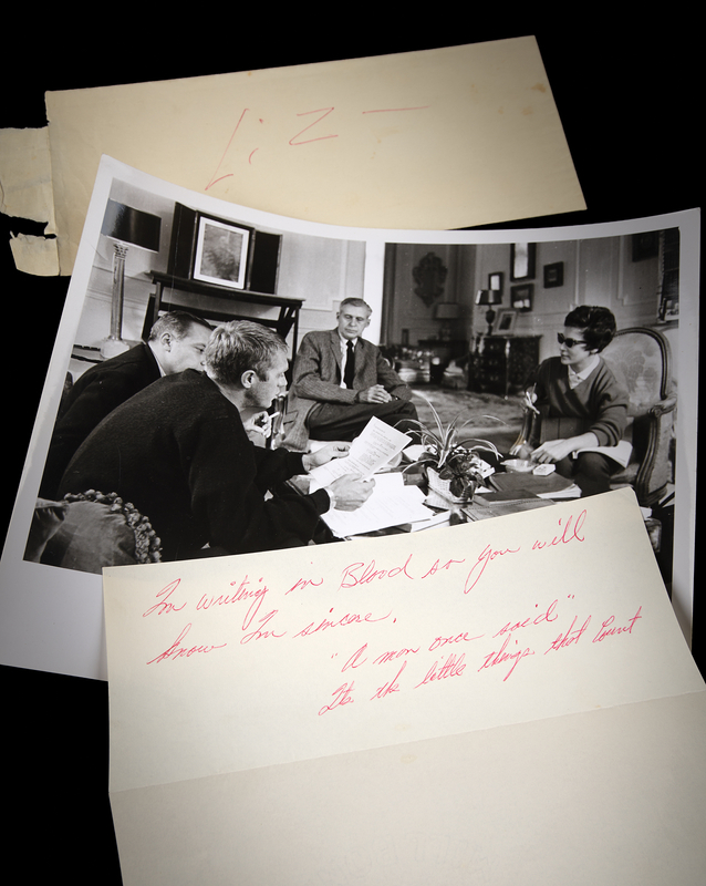 Lot 616 Steve McQueen Handwritten Note to His Personal from the Set of The War Lover - 