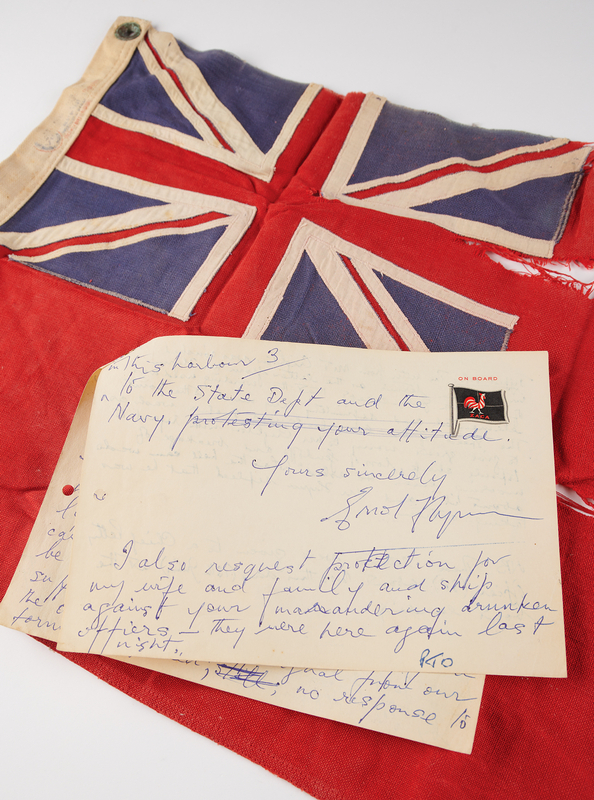 Lot 522 Errol Flynn Autograph Letter Signed - Written Aboard His Schooner Zaca During a Dispute with the USS Lake Champlain