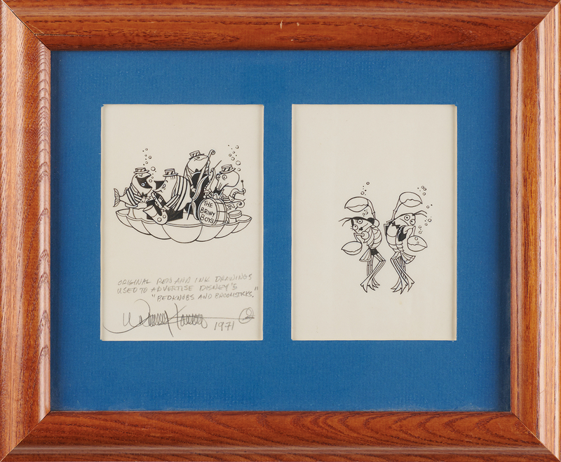 Lot 291 Xavier Atencio original promotional drawings for Bedknobs and Broomsticks
