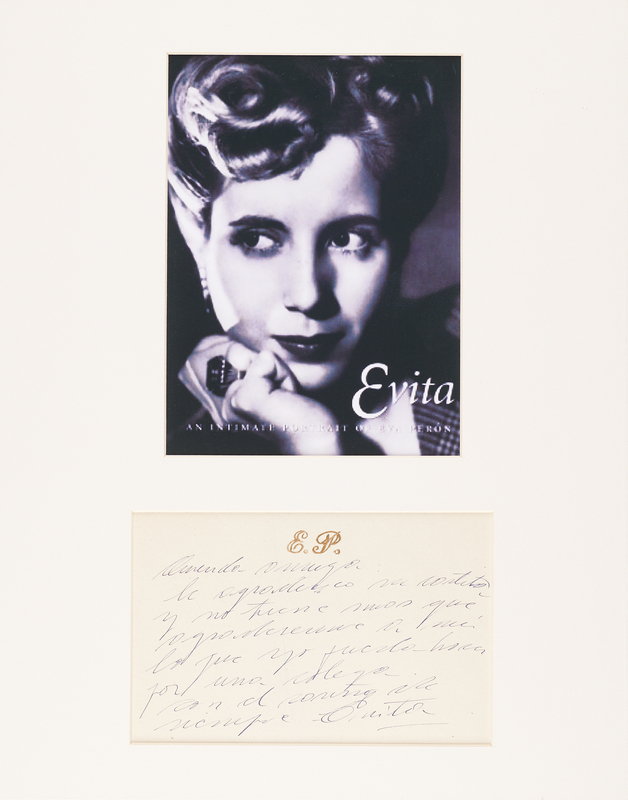 Lot 180 Eva Peron Autograph Letter Signed: 