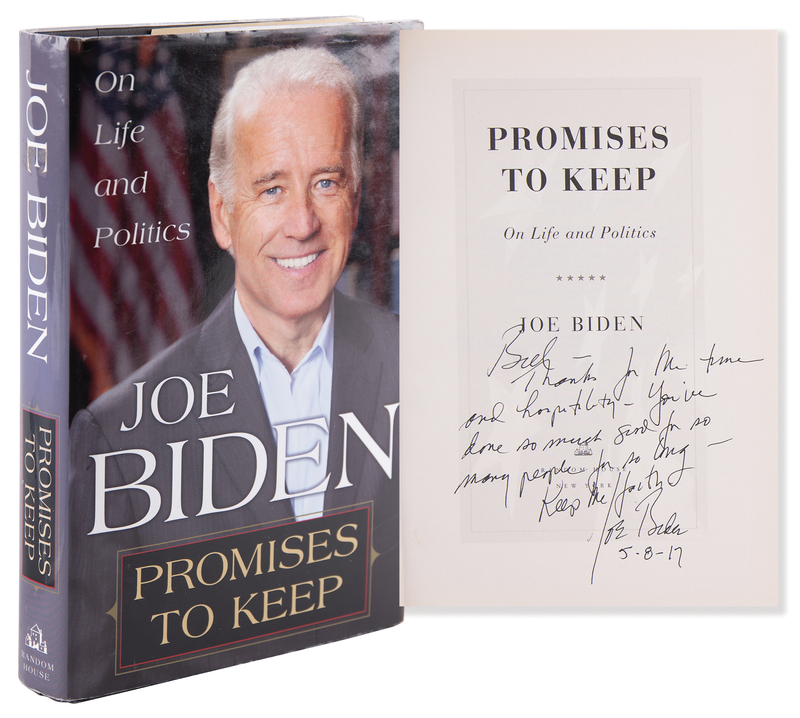 Lot 136 Joe Biden Signed Book - Promises to Keep