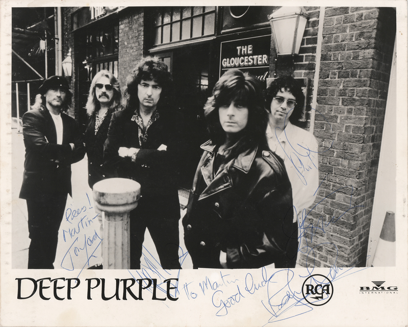 Lot 398 Deep Purple Signed Photograph
